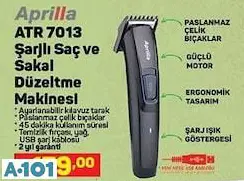 APRİLLA ŞARJLI SAÇ VE SAKAL DÜZELTME MAKİNESİ
